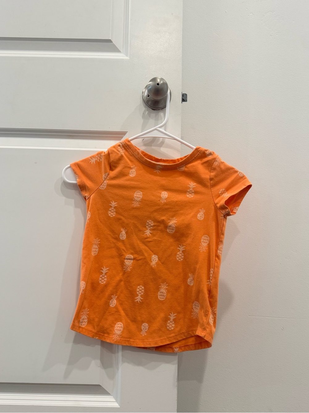 Kids Orange Pineapple Print Tee